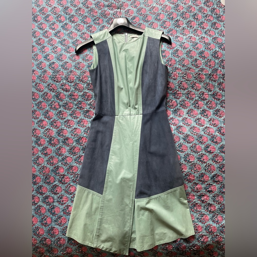 SUNO- leather and suede dress